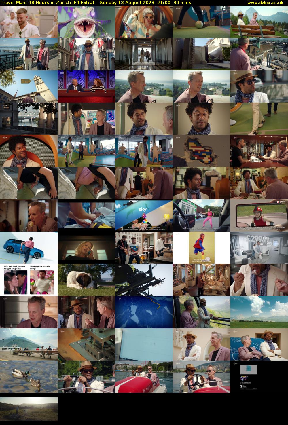 Travel Man: 48 Hours in Zurich (E4 Extra) Sunday 13 August 2023 21:00 - 21:30