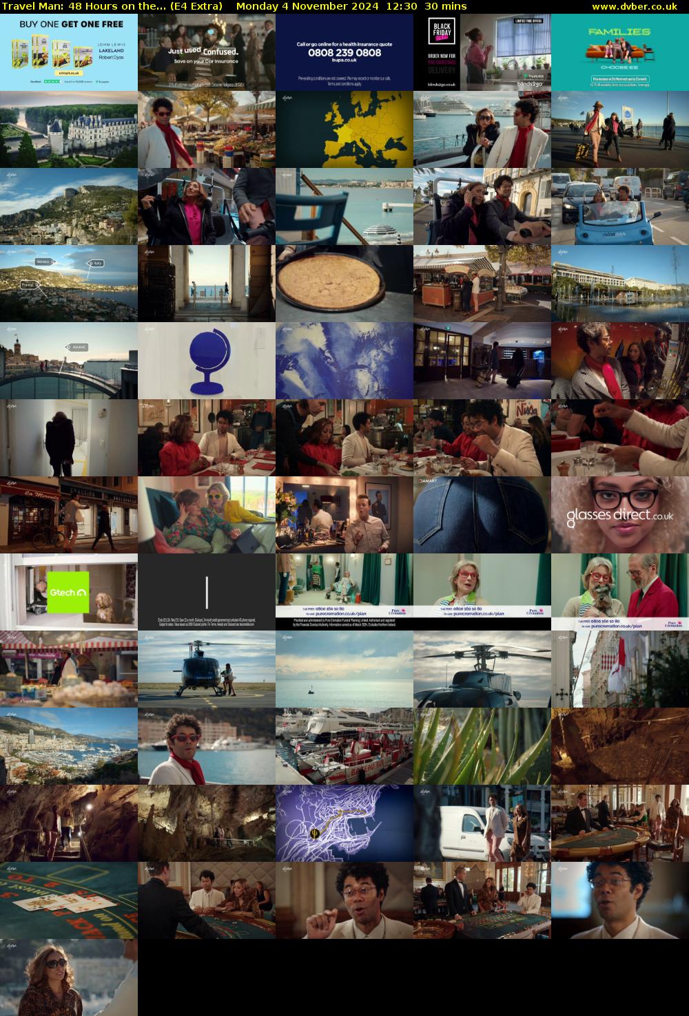 Travel Man: 48 Hours on the... (E4 Extra) Monday 4 November 2024 12:30 - 13:00