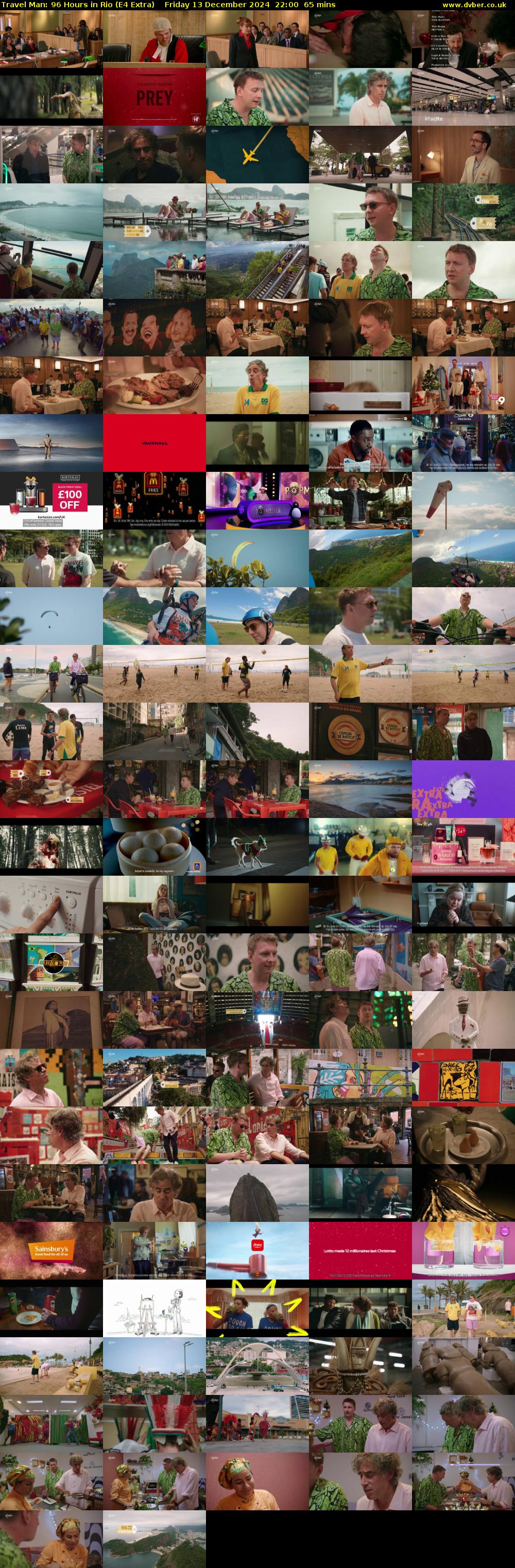 Travel Man: 96 Hours in Rio (E4 Extra) Friday 13 December 2024 22:00 - 23:05