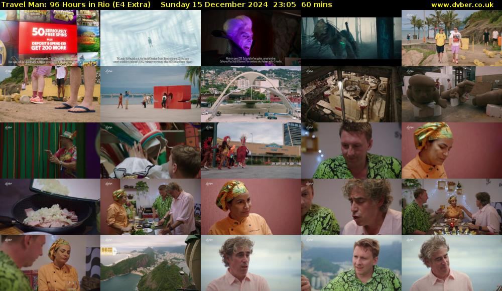 Travel Man: 96 Hours in Rio (E4 Extra) Sunday 15 December 2024 23:05 - 00:05