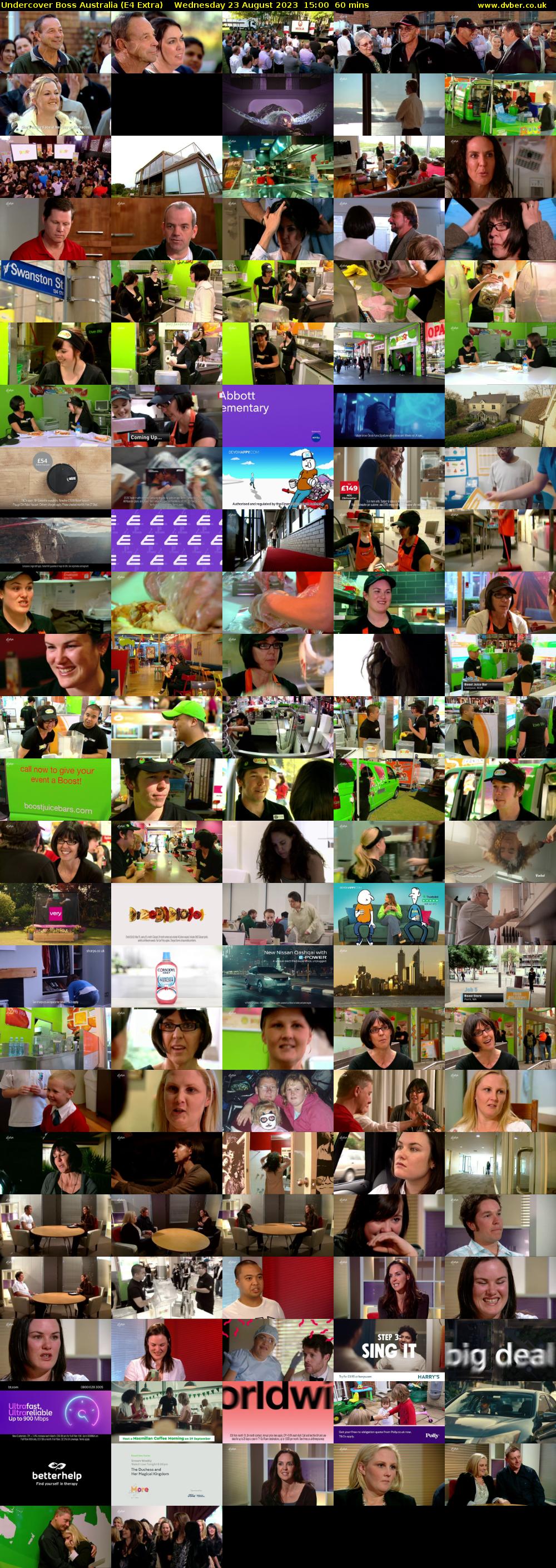 Undercover Boss Australia (E4 Extra) Wednesday 23 August 2023 15:00 - 16:00