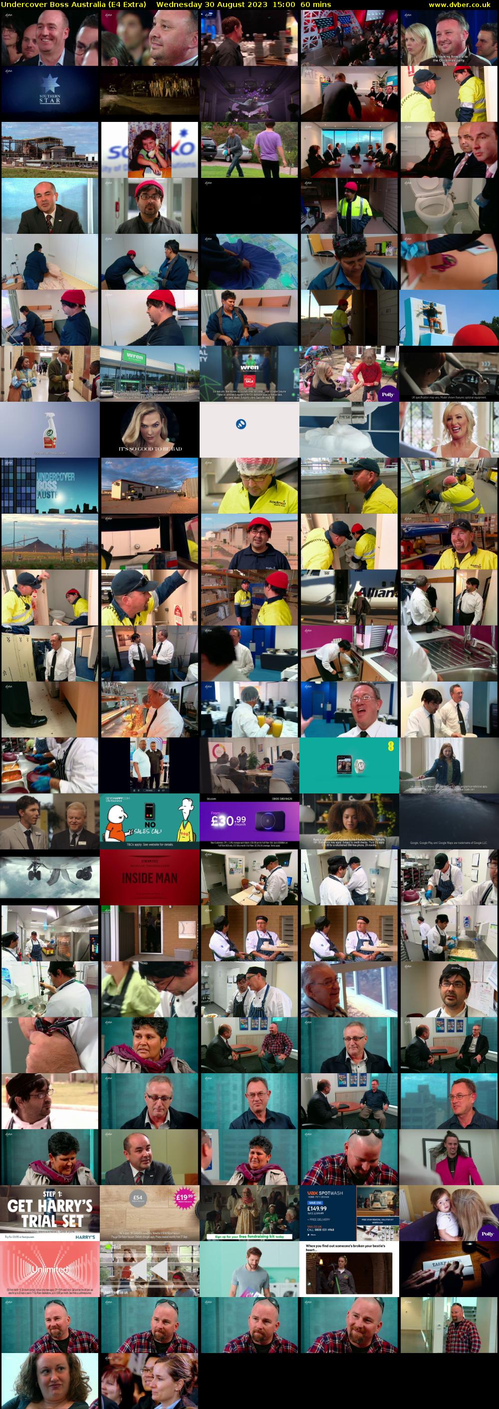 Undercover Boss Australia (E4 Extra) Wednesday 30 August 2023 15:00 - 16:00