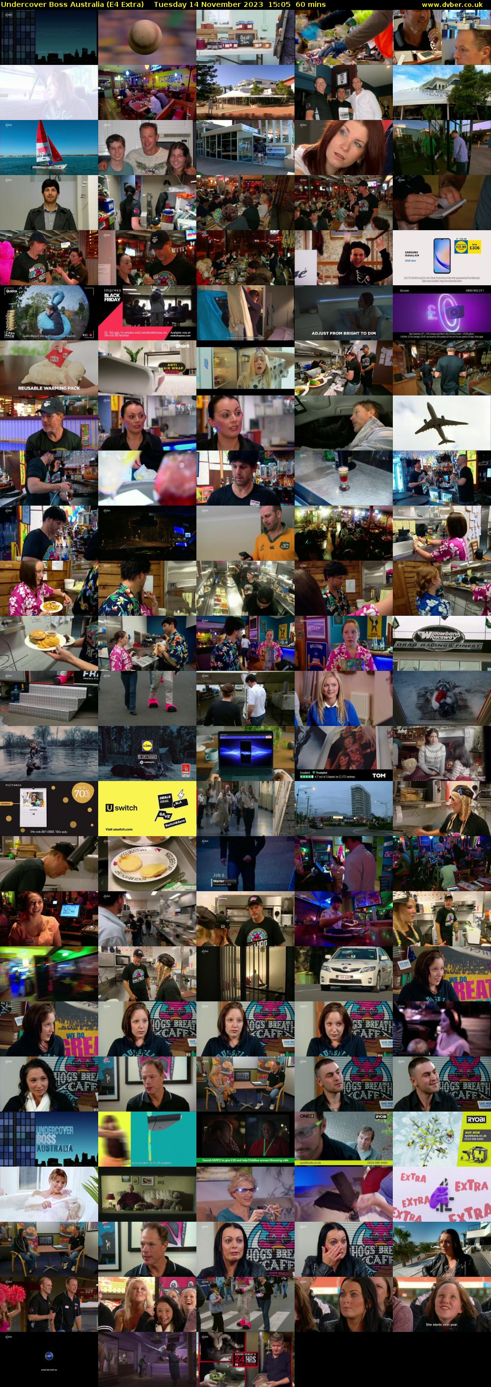 Undercover Boss Australia (E4 Extra) Tuesday 14 November 2023 15:05 - 16:05