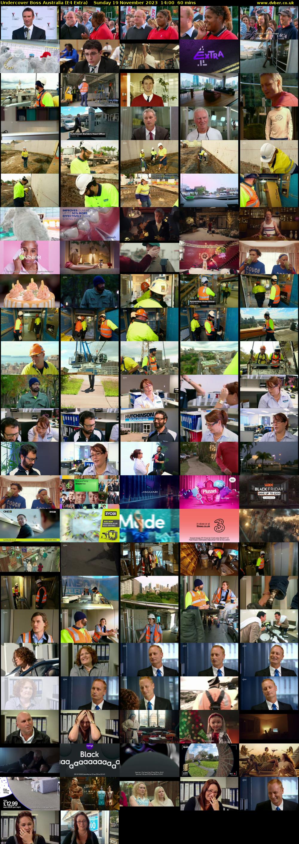 Undercover Boss Australia (E4 Extra) Sunday 19 November 2023 14:00 - 15:00