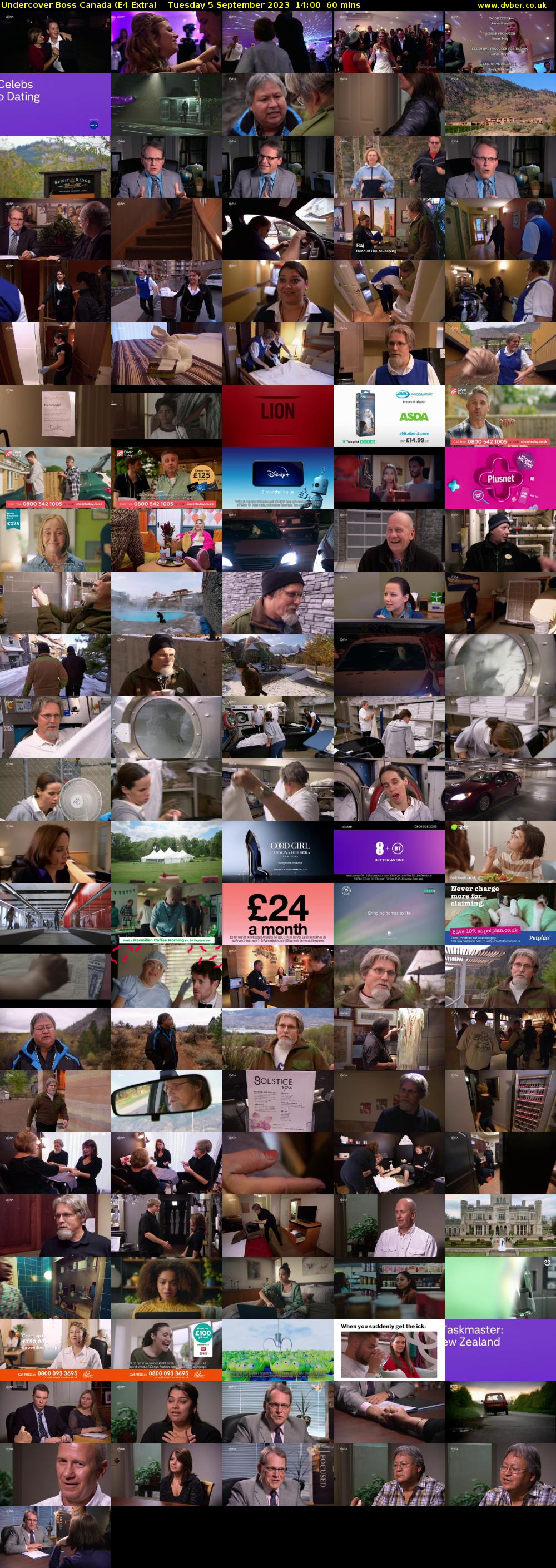 Undercover Boss Canada (E4 Extra) Tuesday 5 September 2023 14:00 - 15:00