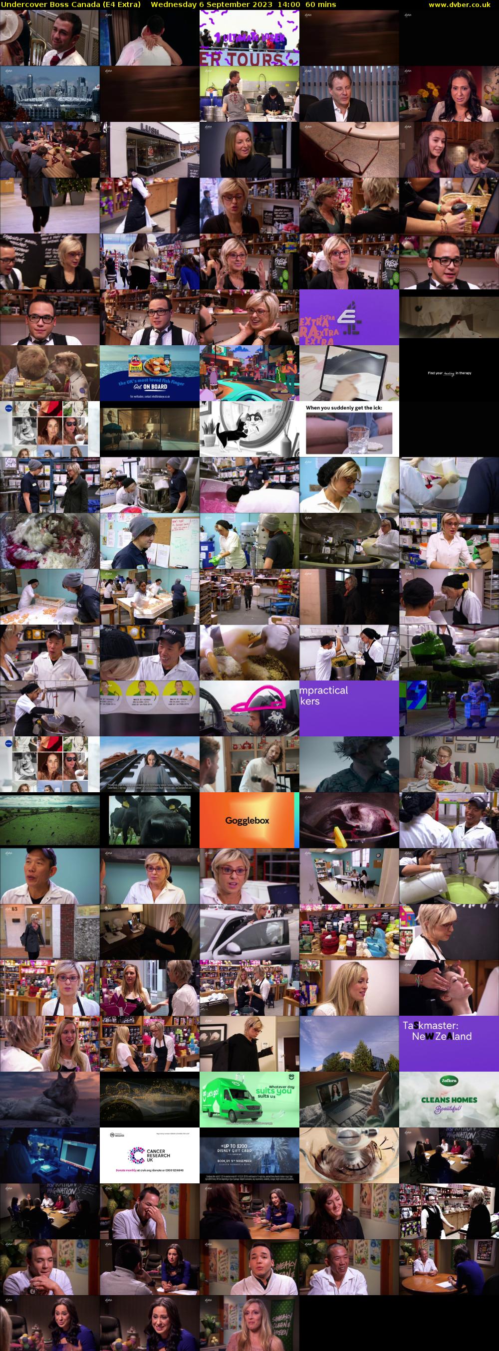 Undercover Boss Canada (E4 Extra) Wednesday 6 September 2023 14:00 - 15:00