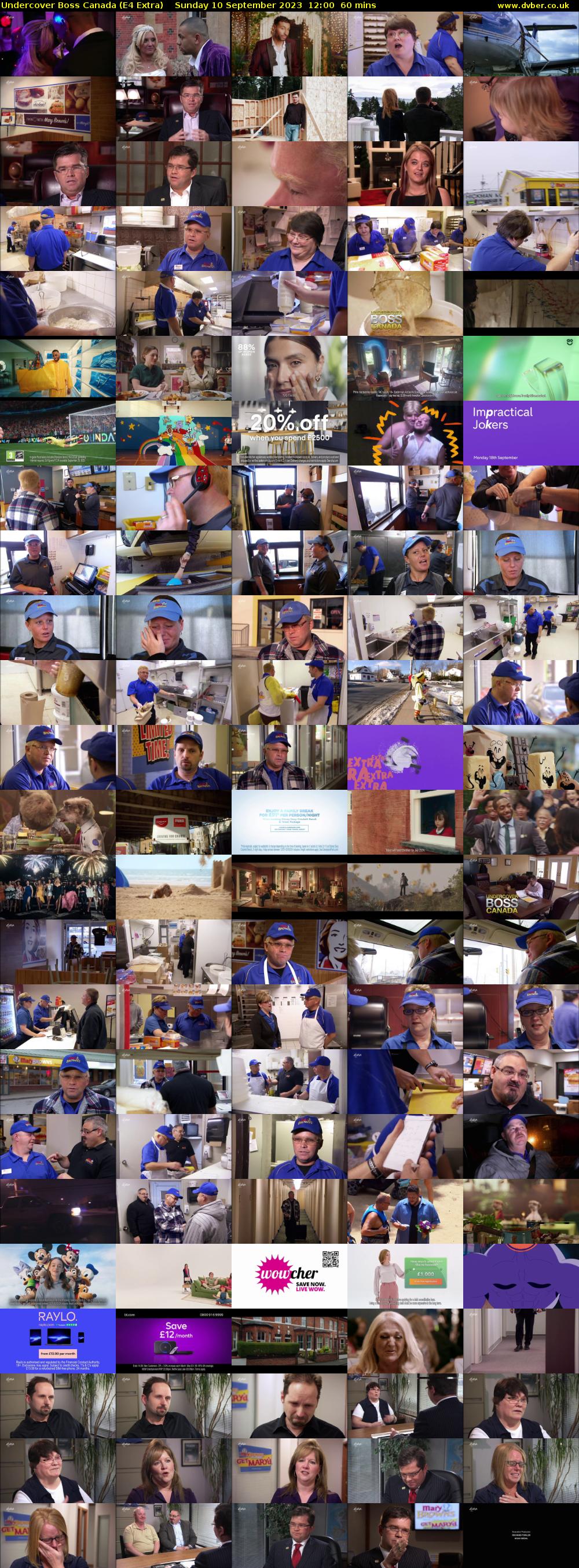 Undercover Boss Canada (E4 Extra) Sunday 10 September 2023 12:00 - 13:00