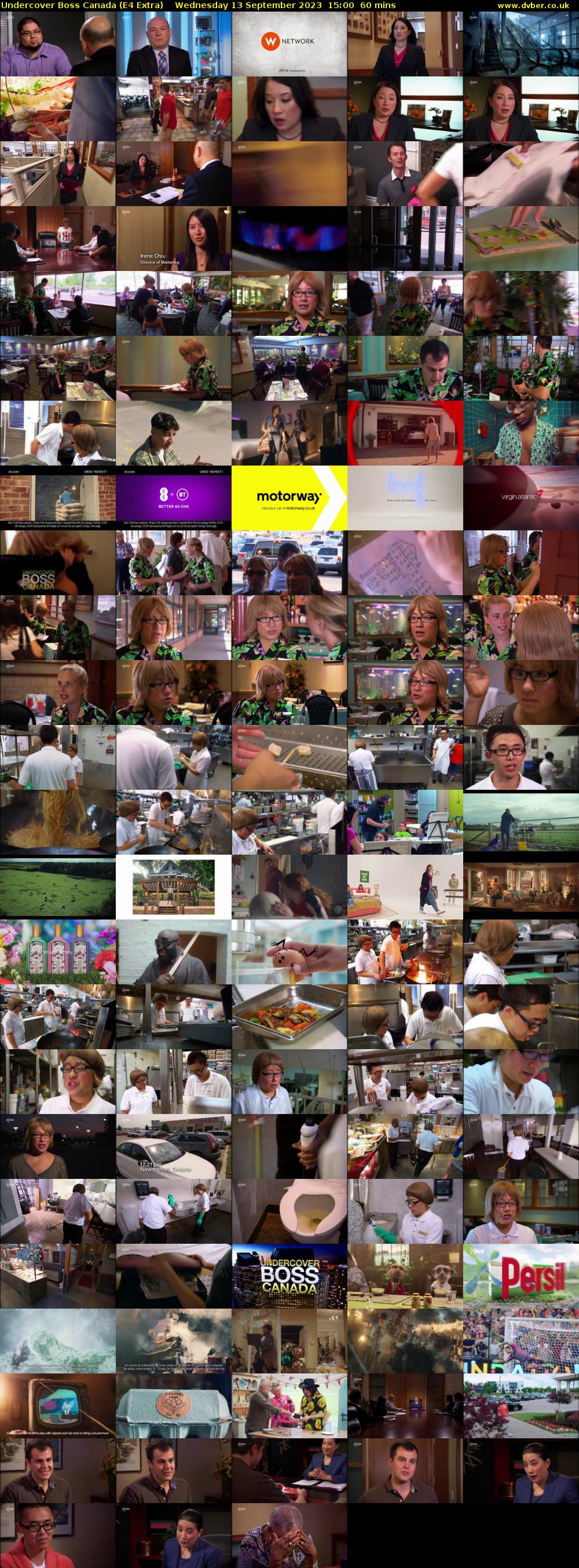 Undercover Boss Canada (E4 Extra) Wednesday 13 September 2023 15:00 - 16:00