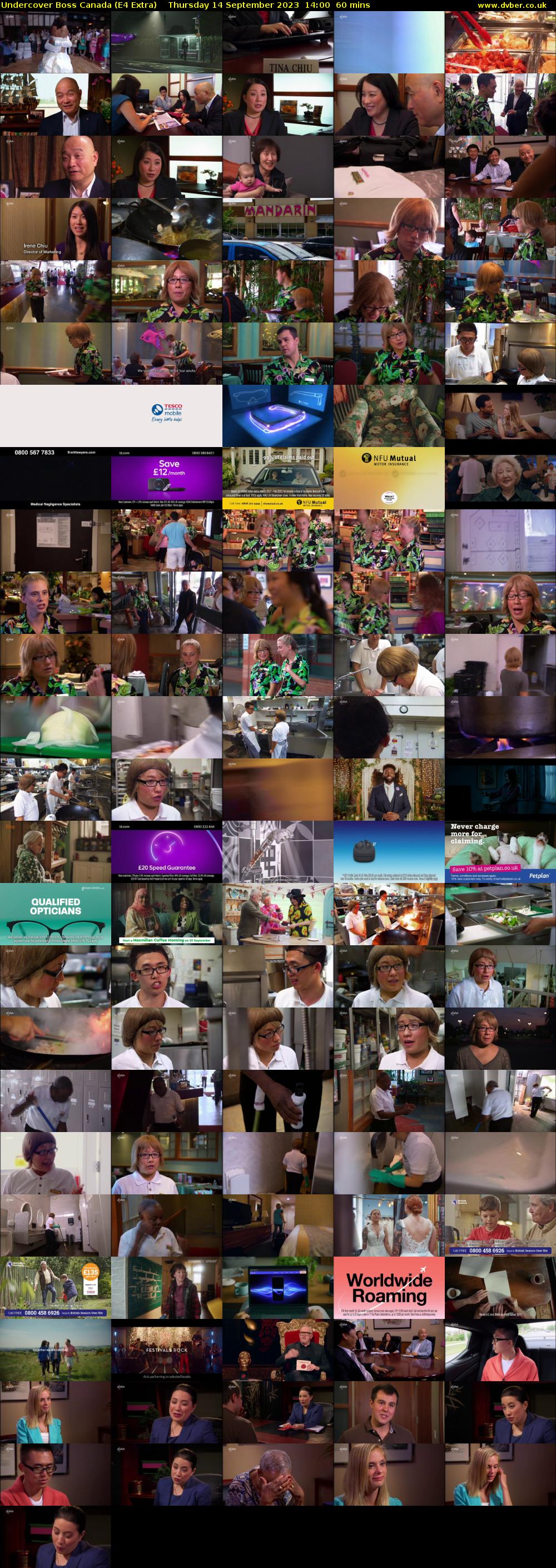 Undercover Boss Canada (E4 Extra) Thursday 14 September 2023 14:00 - 15:00