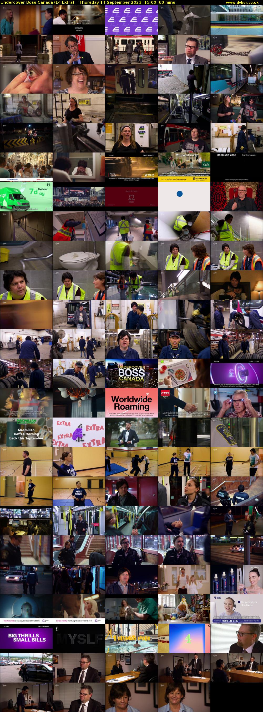 Undercover Boss Canada (E4 Extra) Thursday 14 September 2023 15:00 - 16:00