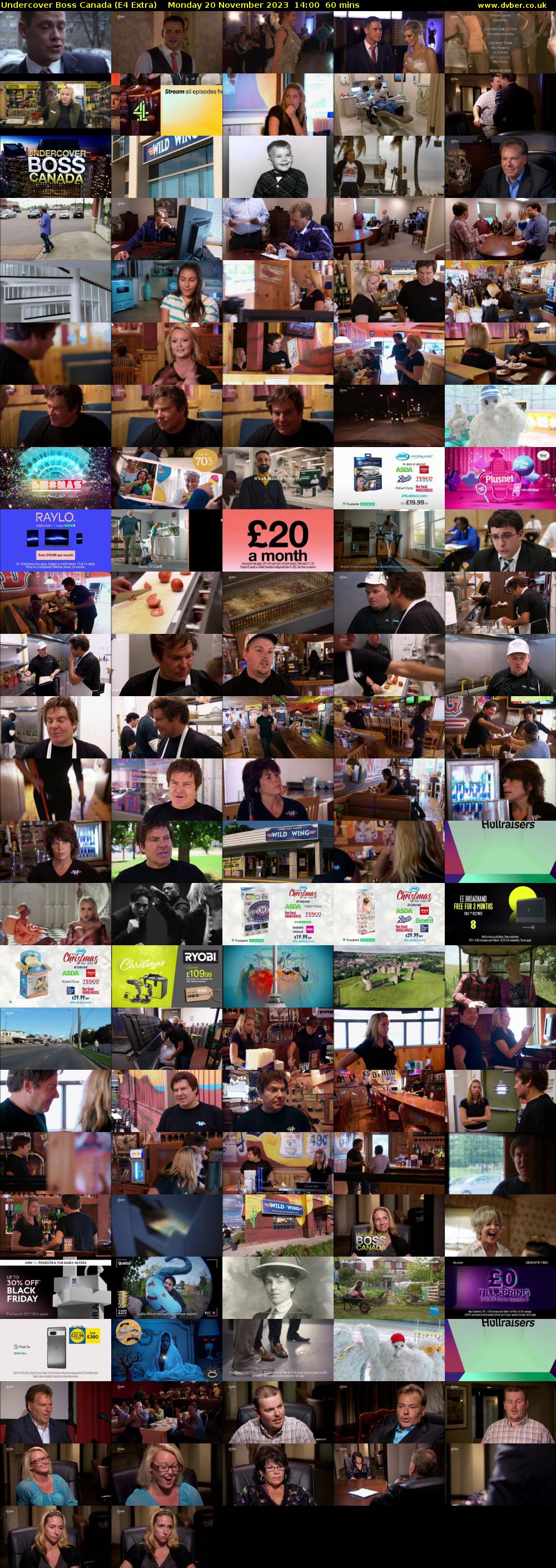 Undercover Boss Canada (E4 Extra) Monday 20 November 2023 14:00 - 15:00