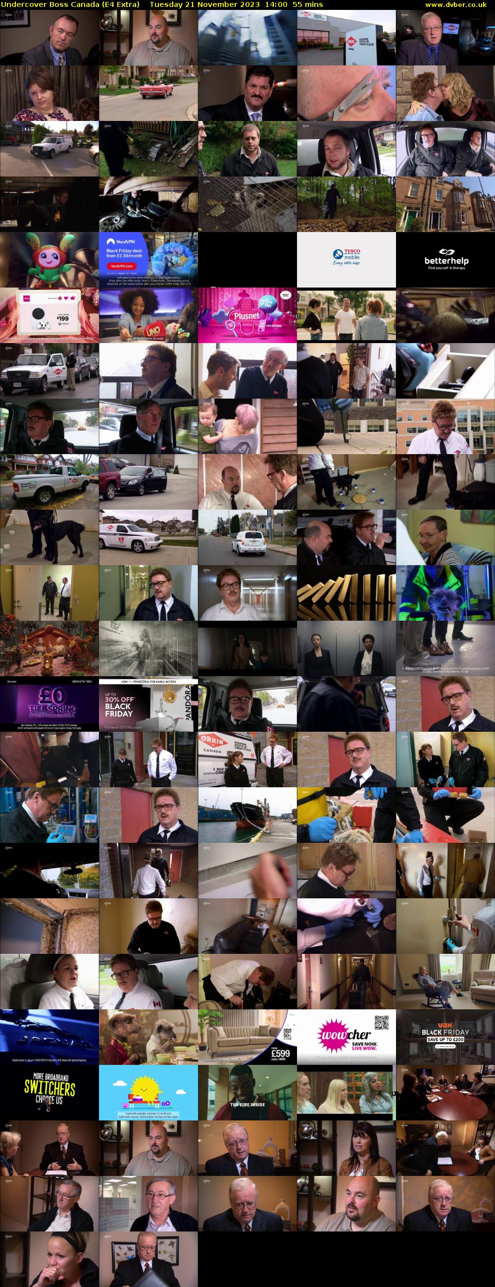Undercover Boss Canada (E4 Extra) Tuesday 21 November 2023 14:00 - 14:55