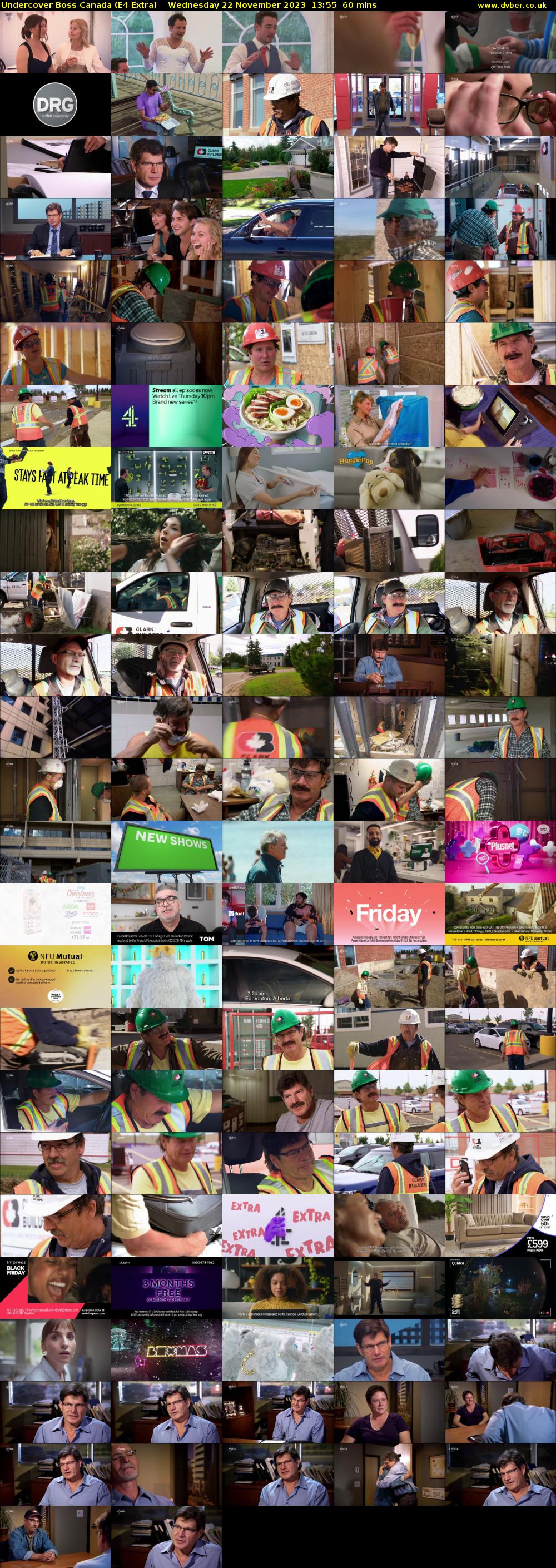 Undercover Boss Canada (E4 Extra) Wednesday 22 November 2023 13:55 - 14:55
