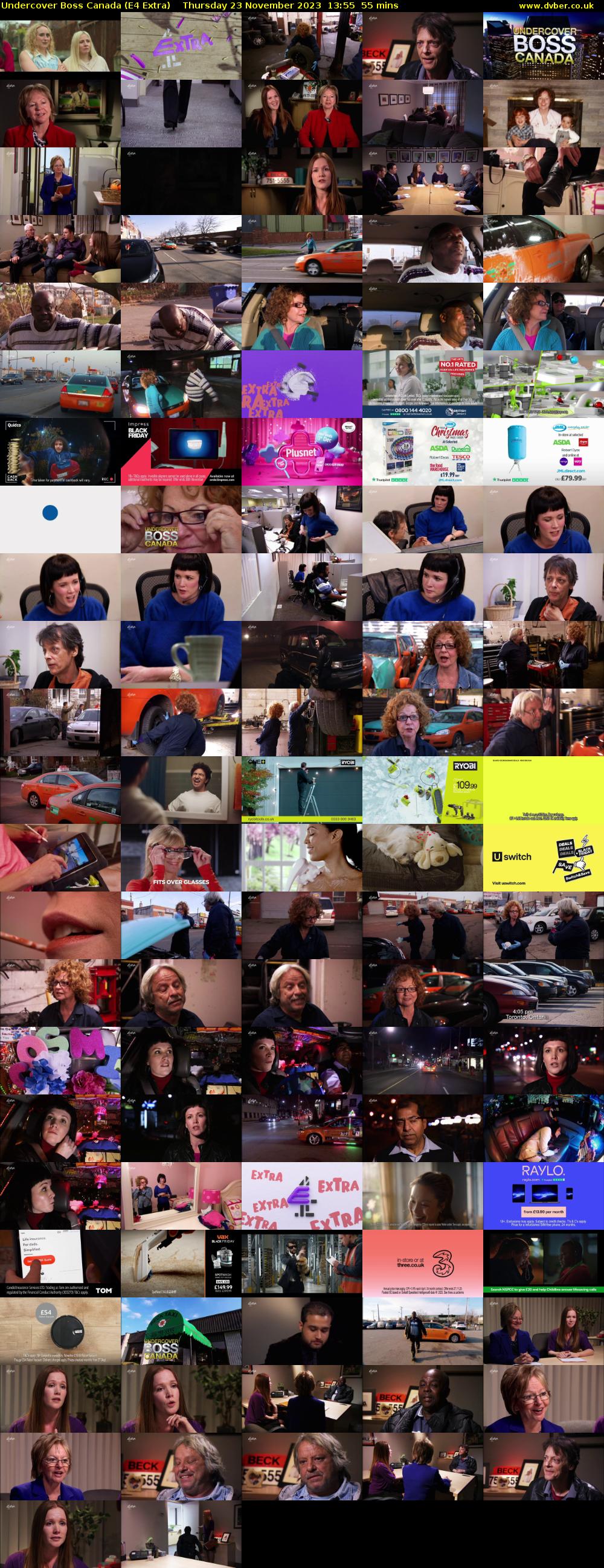 Undercover Boss Canada (E4 Extra) Thursday 23 November 2023 13:55 - 14:50