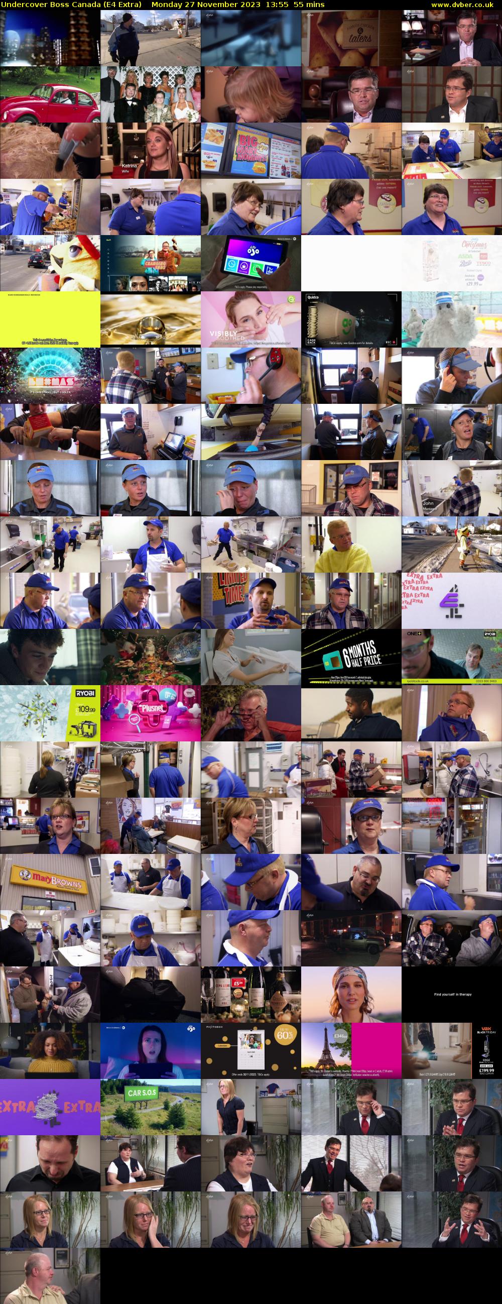 Undercover Boss Canada (E4 Extra) Monday 27 November 2023 13:55 - 14:50