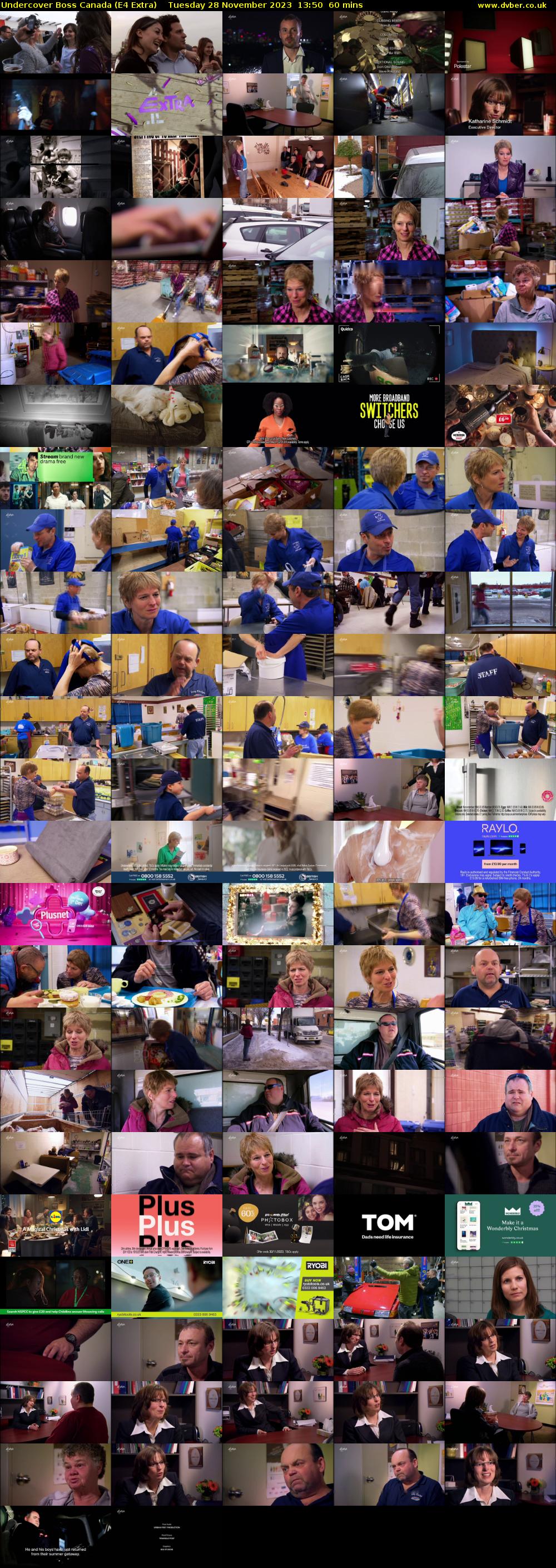 Undercover Boss Canada (E4 Extra) Tuesday 28 November 2023 13:50 - 14:50