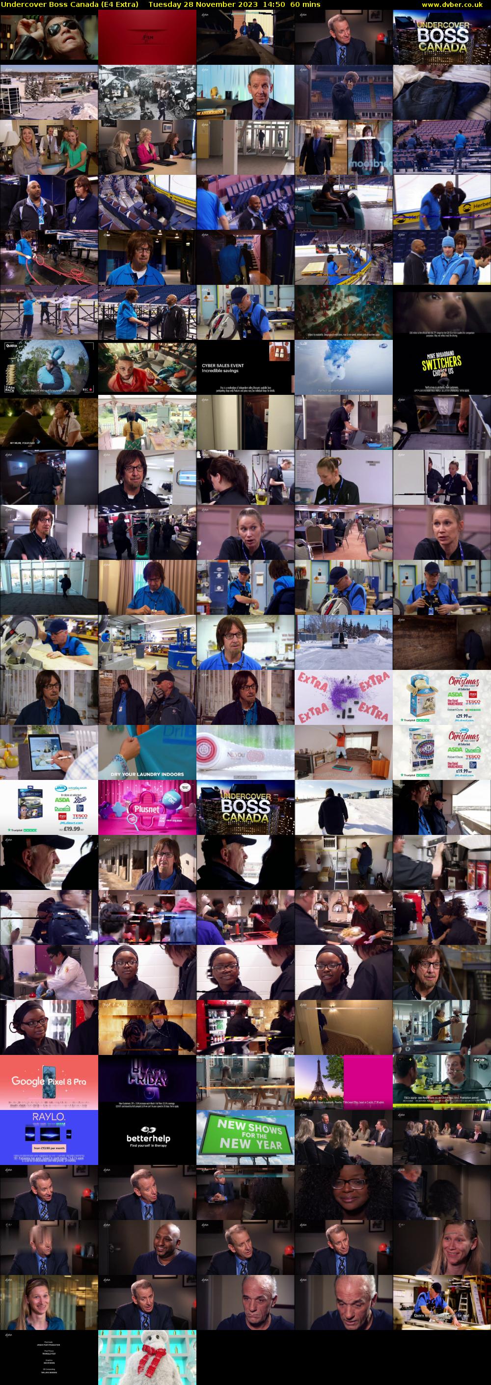 Undercover Boss Canada (E4 Extra) Tuesday 28 November 2023 14:50 - 15:50