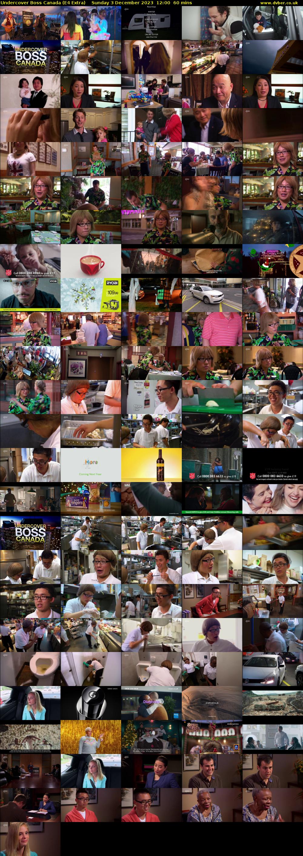 Undercover Boss Canada (E4 Extra) Sunday 3 December 2023 12:00 - 13:00