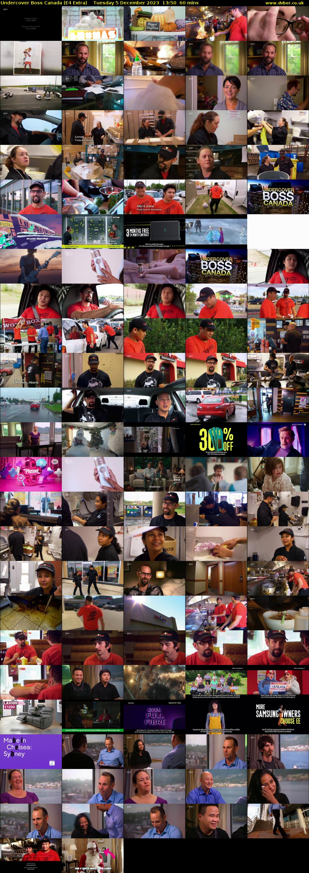 Undercover Boss Canada (E4 Extra) Tuesday 5 December 2023 13:50 - 14:50