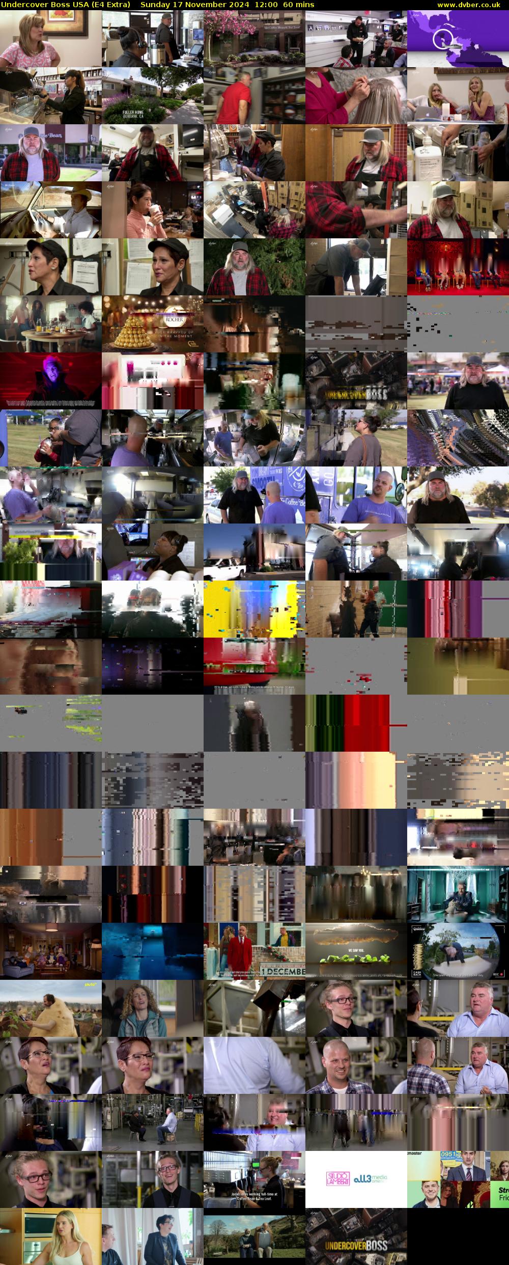 Undercover Boss USA (E4 Extra) Sunday 17 November 2024 12:00 - 13:00