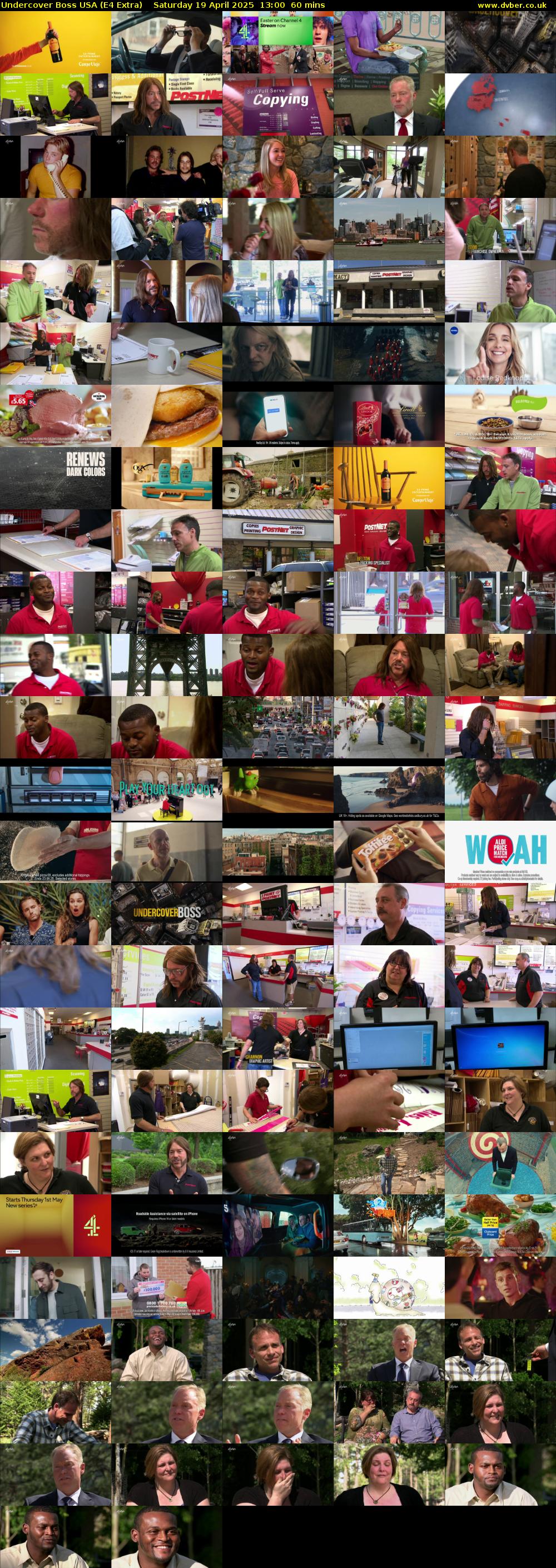 Undercover Boss USA (E4 Extra) Saturday 19 April 2025 13:00 - 14:00