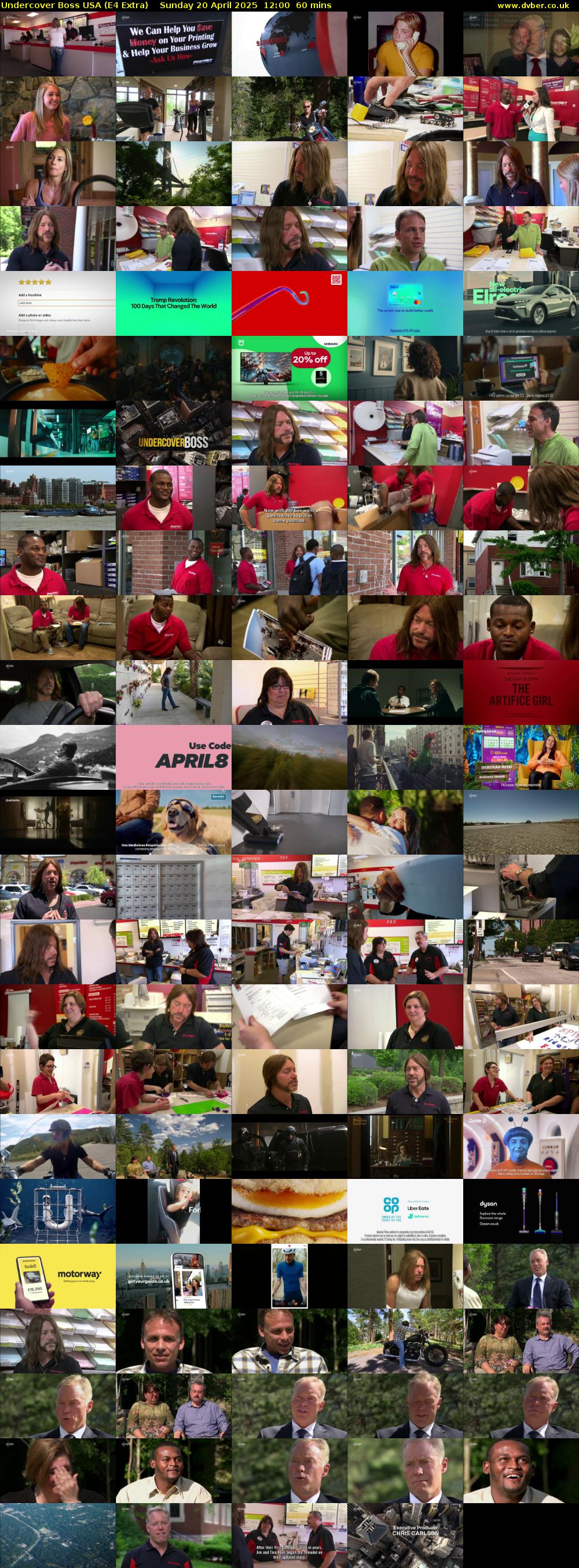 Undercover Boss USA (E4 Extra) Sunday 20 April 2025 12:00 - 13:00
