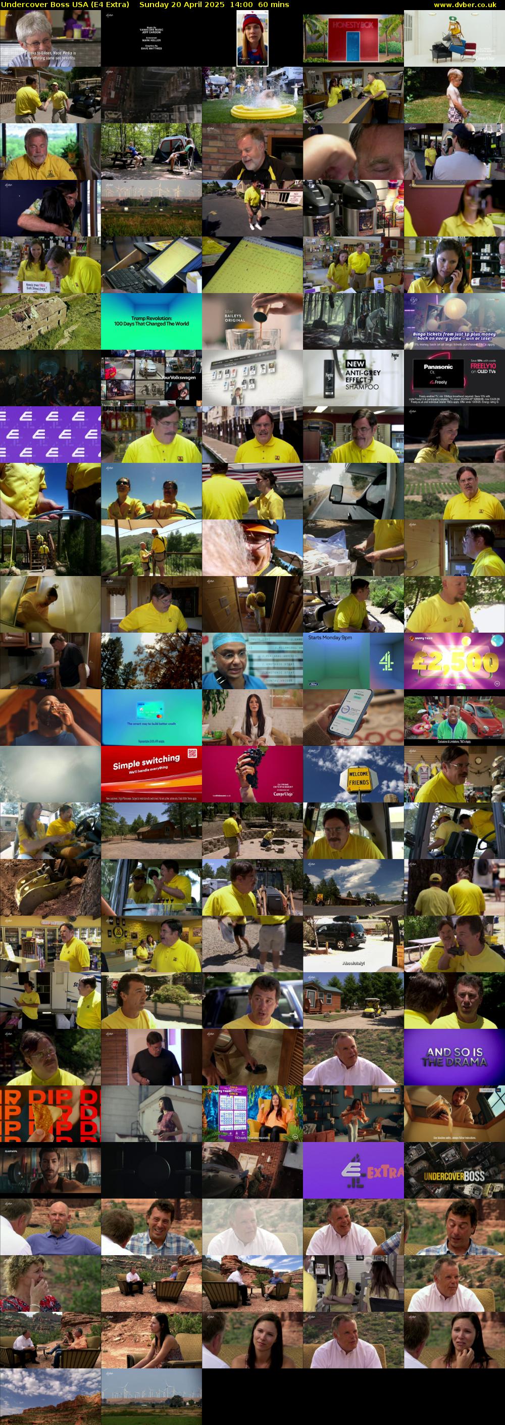 Undercover Boss USA (E4 Extra) Sunday 20 April 2025 14:00 - 15:00