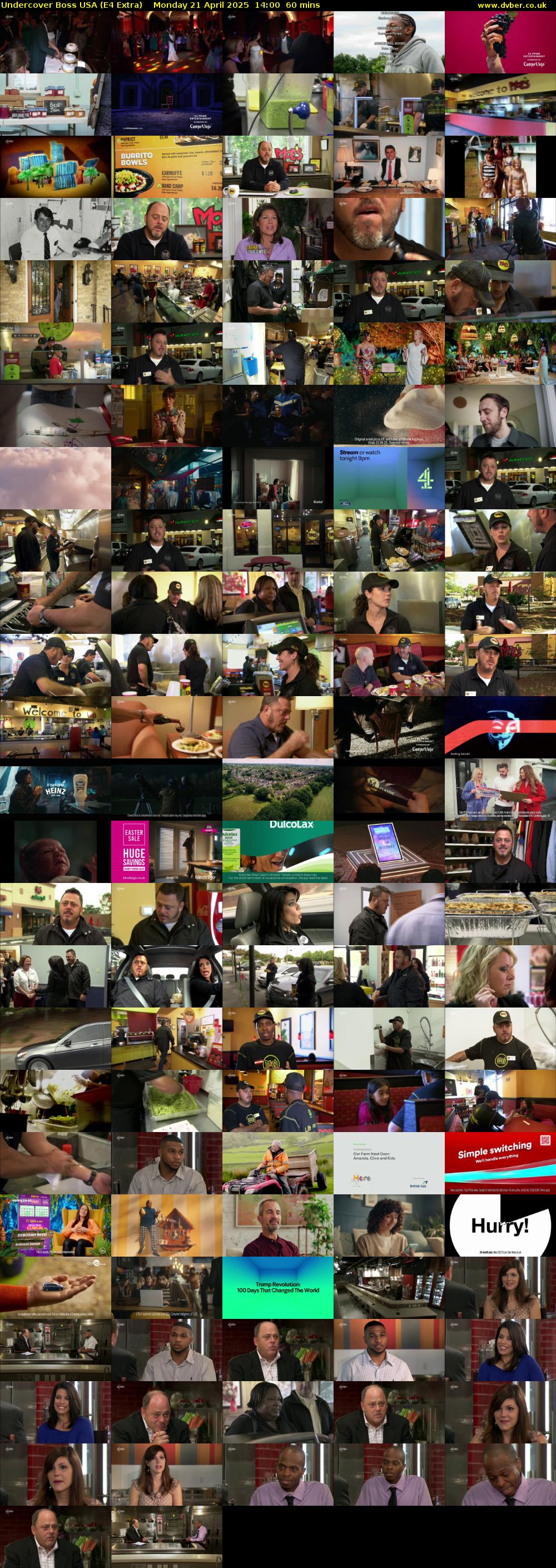 Undercover Boss USA (E4 Extra) Monday 21 April 2025 14:00 - 15:00