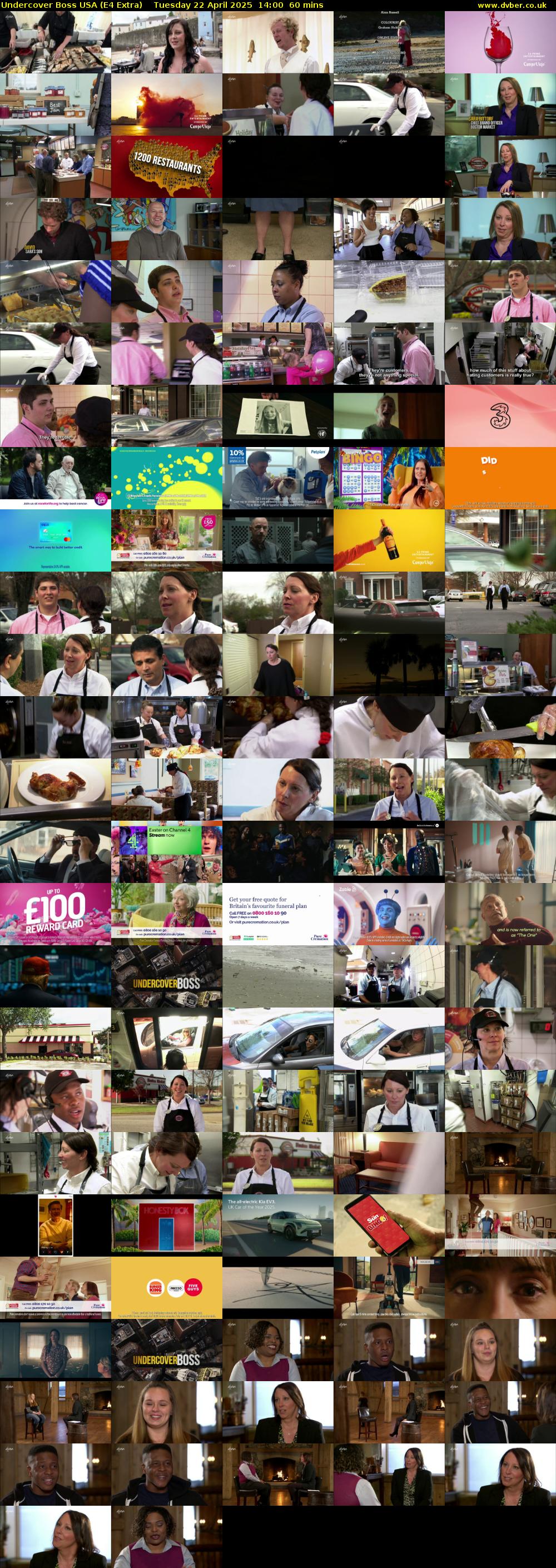 Undercover Boss USA (E4 Extra) Tuesday 22 April 2025 14:00 - 15:00