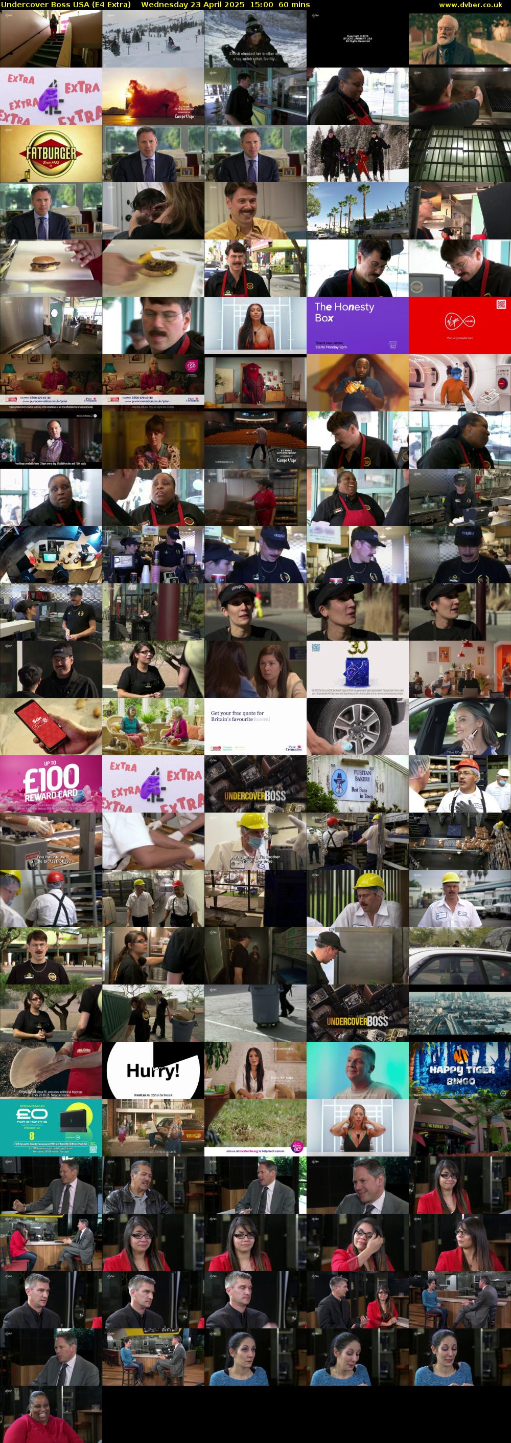 Undercover Boss USA (E4 Extra) Wednesday 23 April 2025 15:00 - 16:00