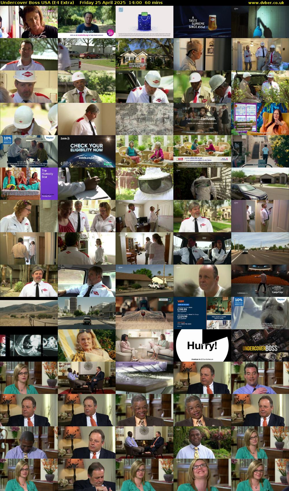 Undercover Boss USA (E4 Extra) Friday 25 April 2025 14:00 - 15:00