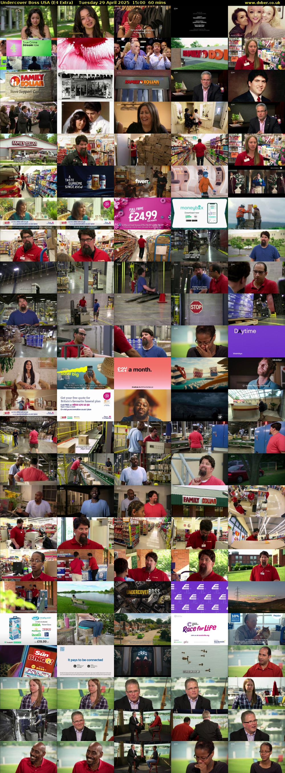 Undercover Boss USA (E4 Extra) Tuesday 29 April 2025 15:00 - 16:00