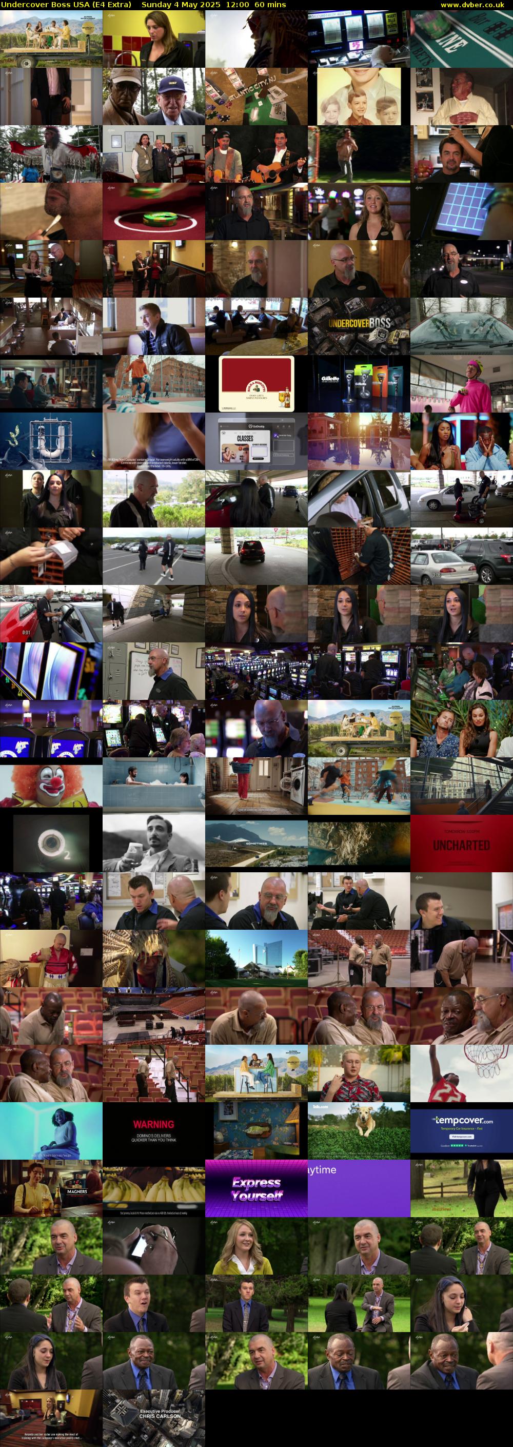 Undercover Boss USA (E4 Extra) Sunday 4 May 2025 12:00 - 13:00