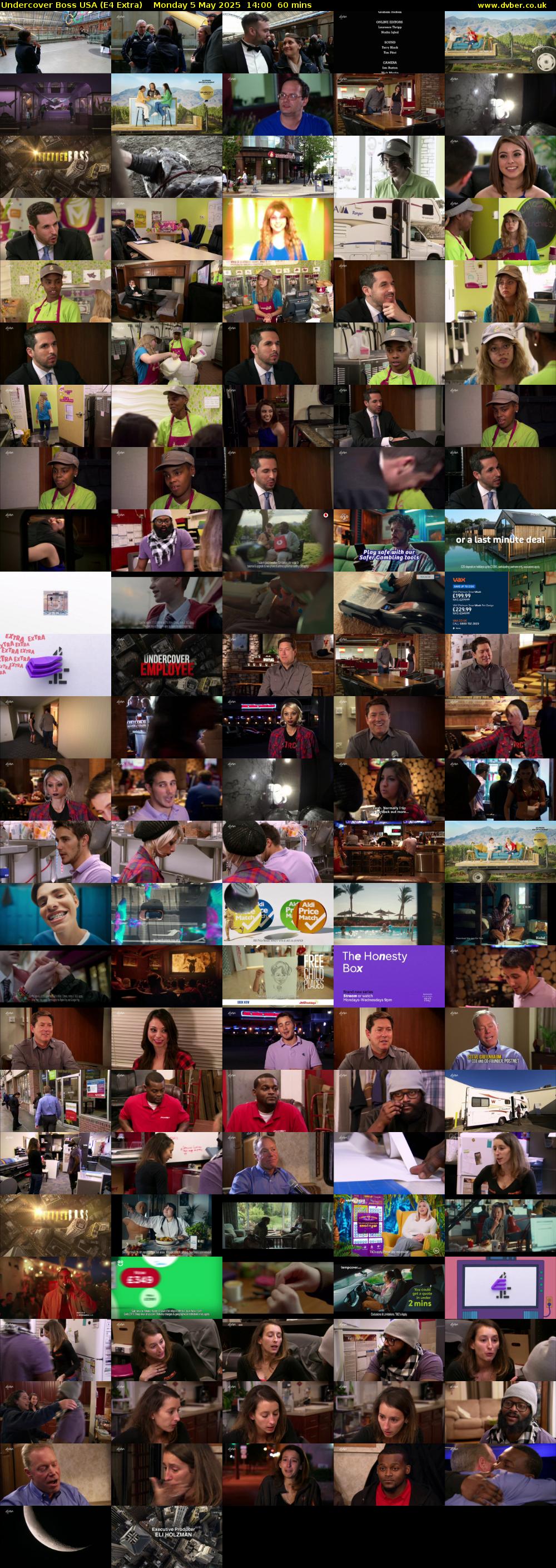 Undercover Boss USA (E4 Extra) Monday 5 May 2025 14:00 - 15:00