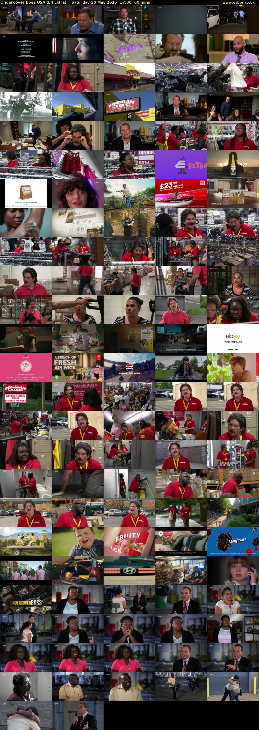 Undercover Boss USA (E4 Extra) Saturday 10 May 2025 17:00 - 18:00