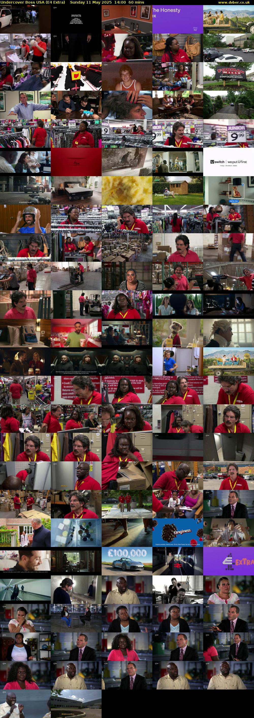 Undercover Boss USA (E4 Extra) Sunday 11 May 2025 14:00 - 15:00