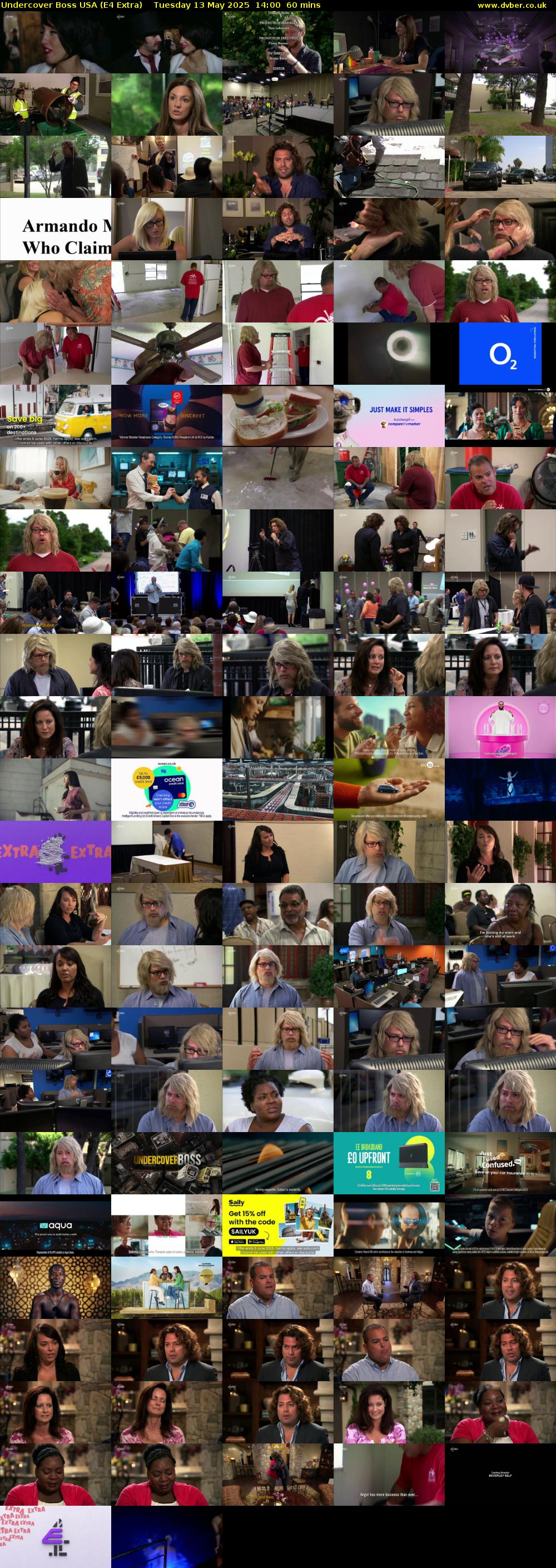 Undercover Boss USA (E4 Extra) Tuesday 13 May 2025 14:00 - 15:00