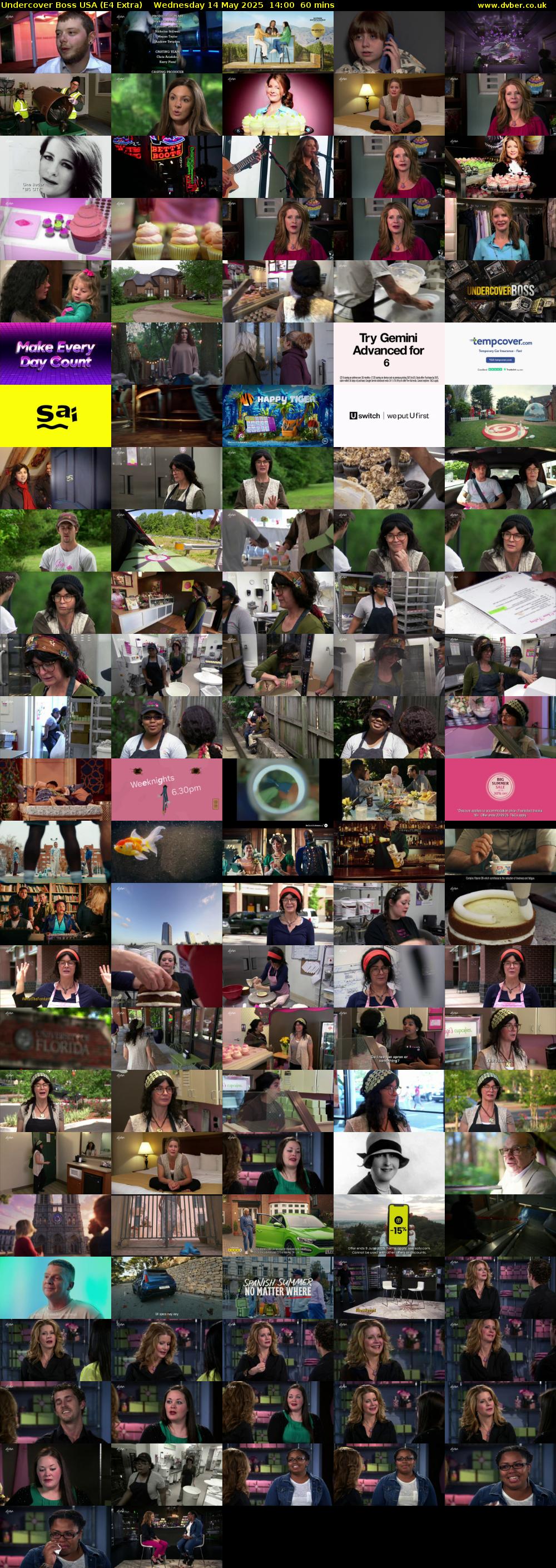 Undercover Boss USA (E4 Extra) Wednesday 14 May 2025 14:00 - 15:00