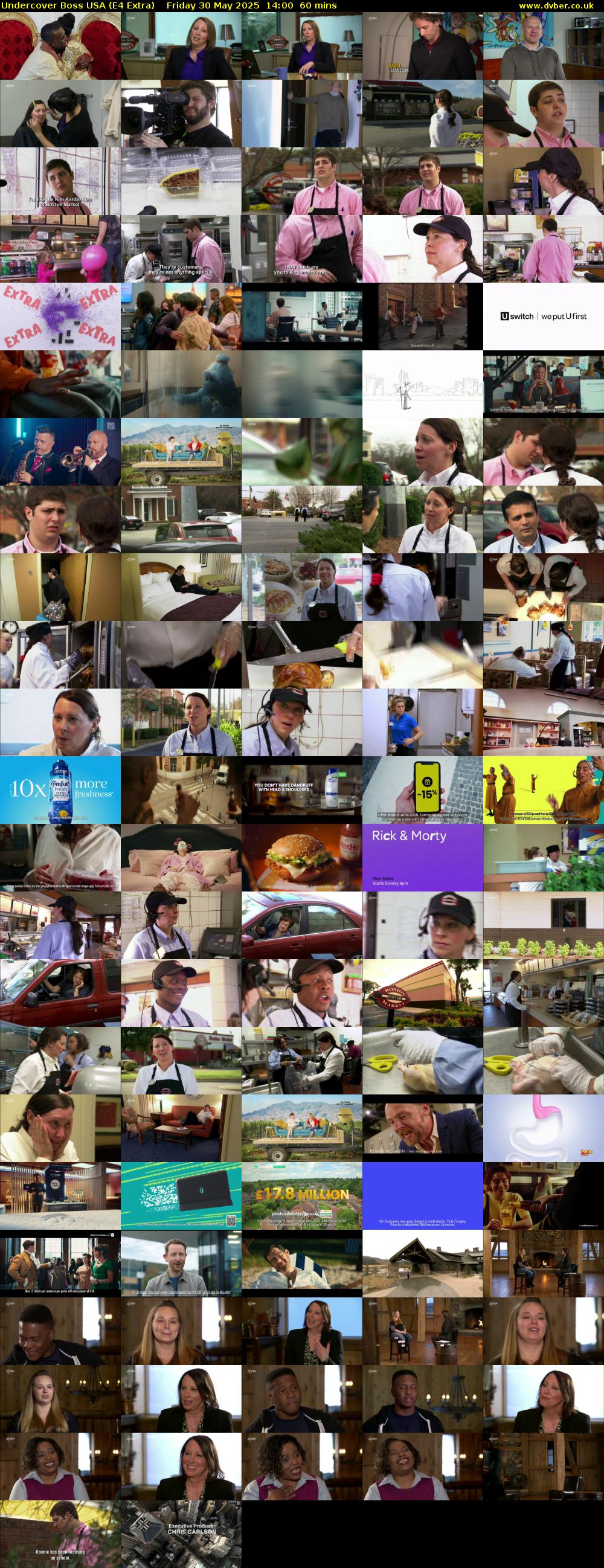 Undercover Boss USA (E4 Extra) Friday 30 May 2025 14:00 - 15:00