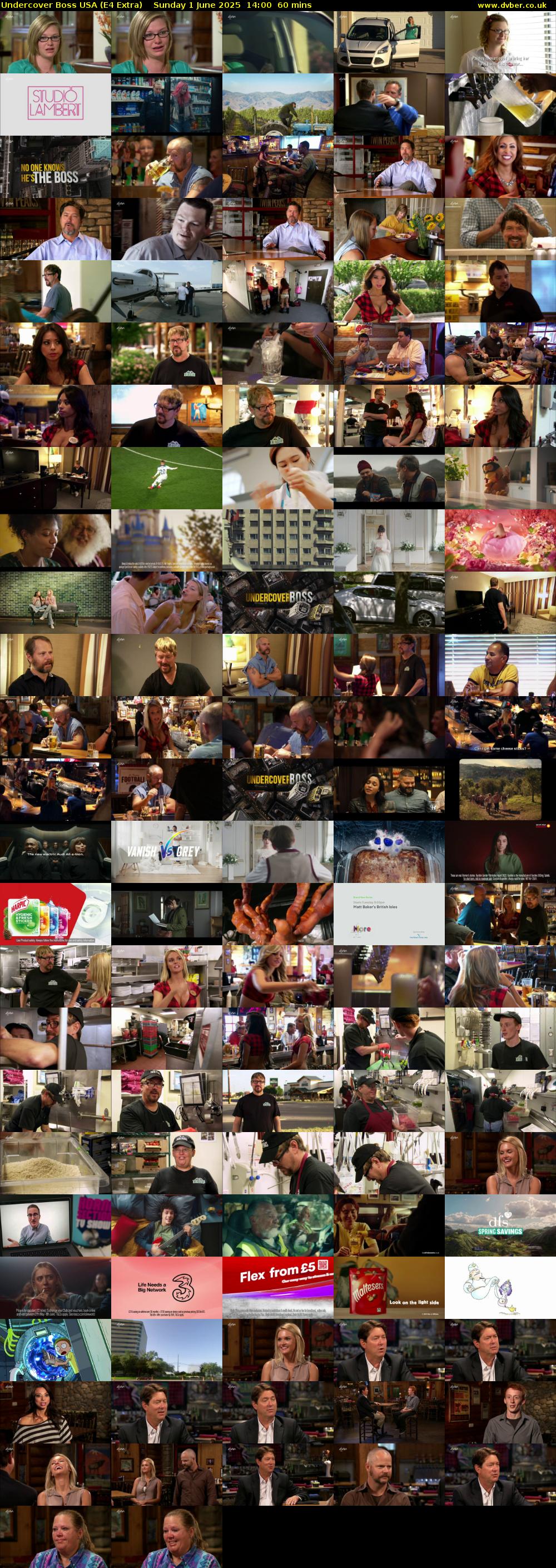 Undercover Boss USA (E4 Extra) Sunday 1 June 2025 14:00 - 15:00