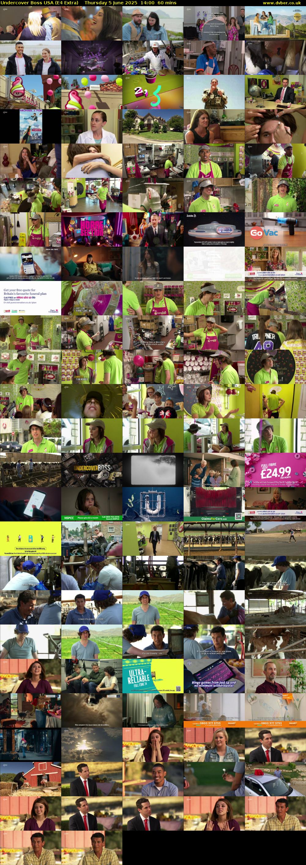 Undercover Boss USA (E4 Extra) Thursday 5 June 2025 14:00 - 15:00