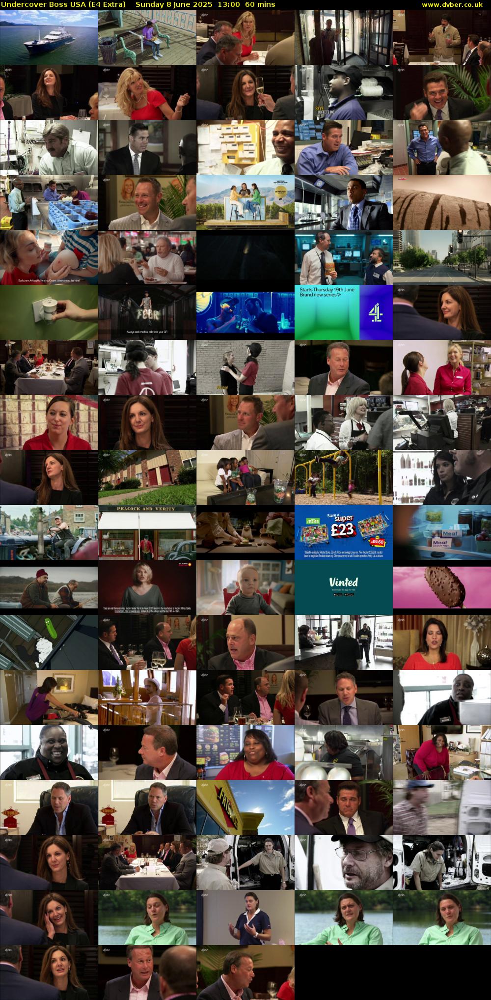 Undercover Boss USA (E4 Extra) Sunday 8 June 2025 13:00 - 14:00