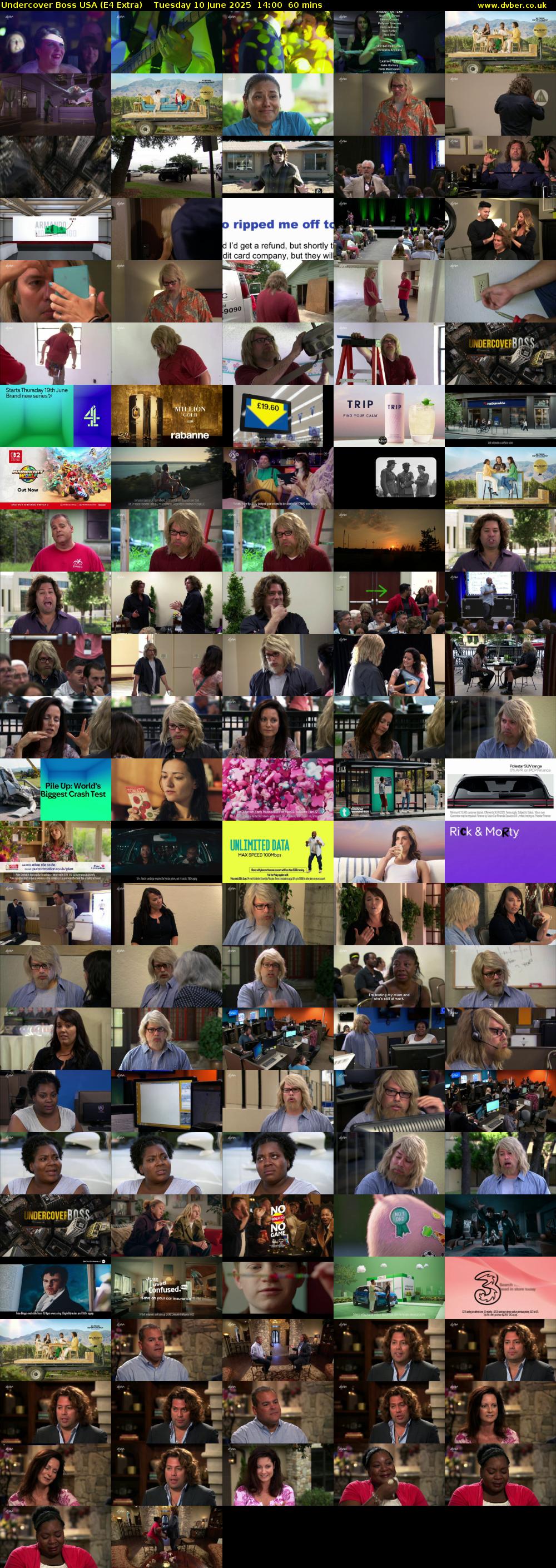 Undercover Boss USA (E4 Extra) Tuesday 10 June 2025 14:00 - 15:00