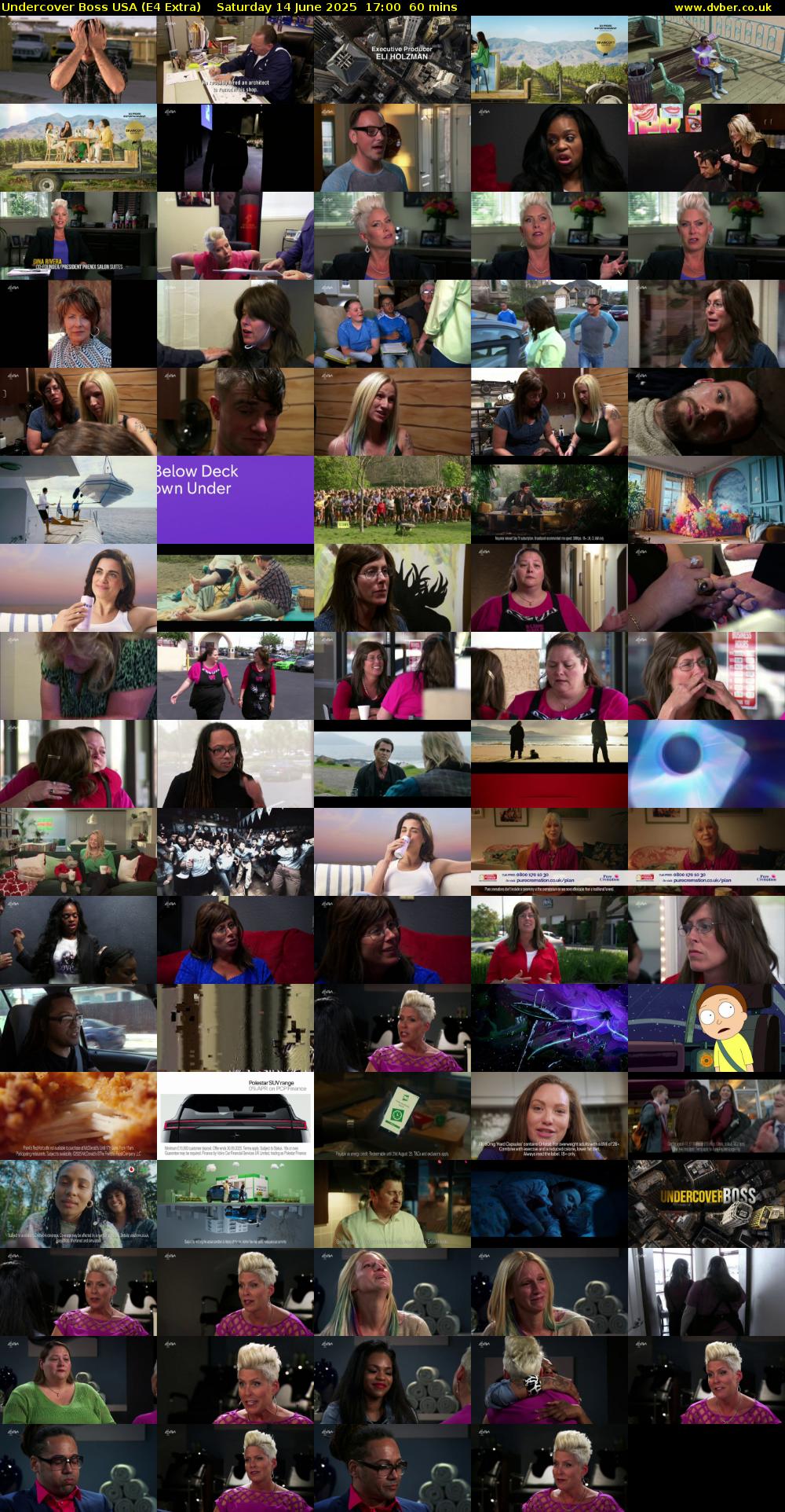 Undercover Boss USA (E4 Extra) Saturday 14 June 2025 17:00 - 18:00