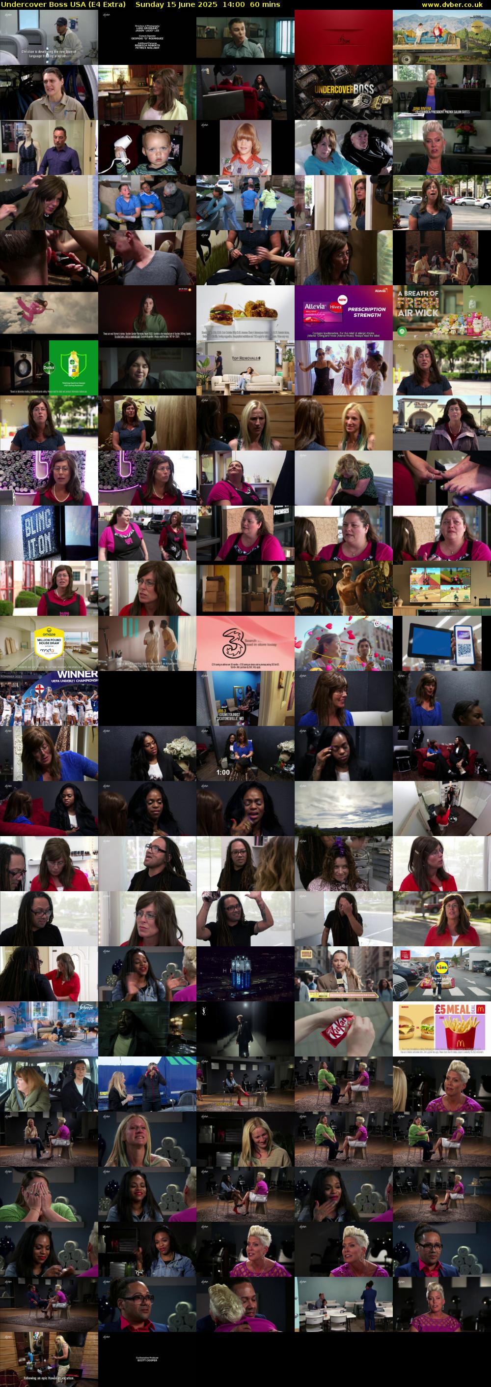 Undercover Boss USA (E4 Extra) Sunday 15 June 2025 14:00 - 15:00
