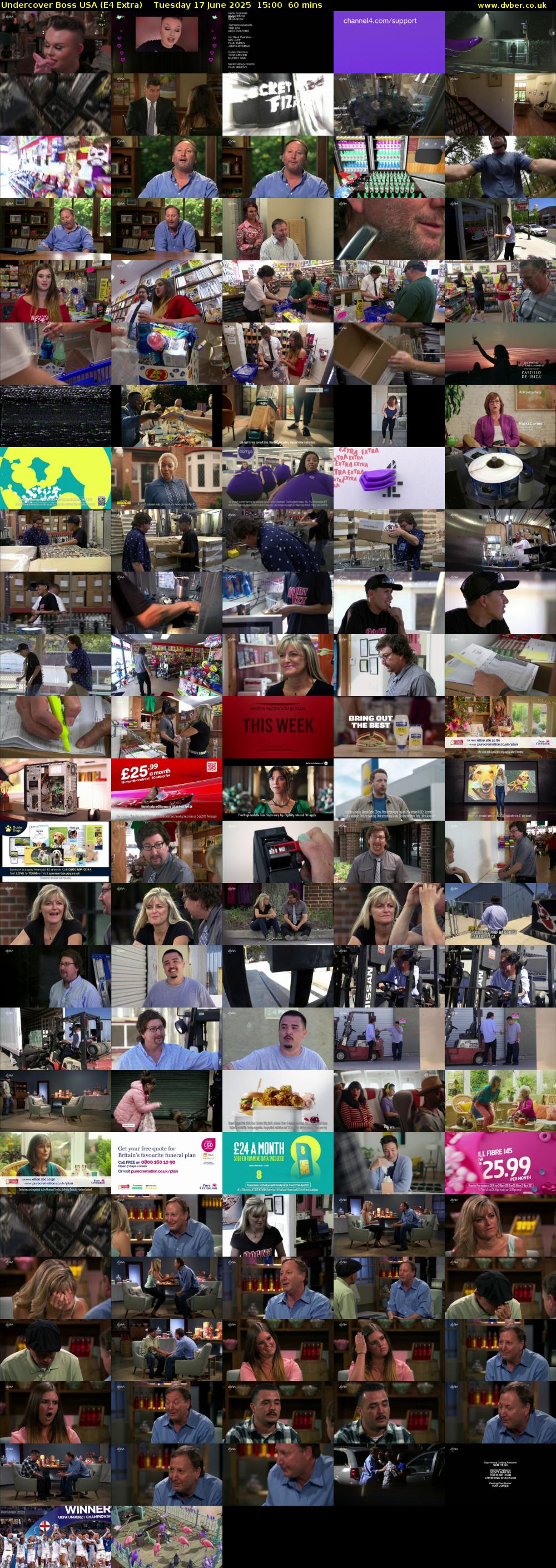 Undercover Boss USA (E4 Extra) Tuesday 17 June 2025 15:00 - 16:00