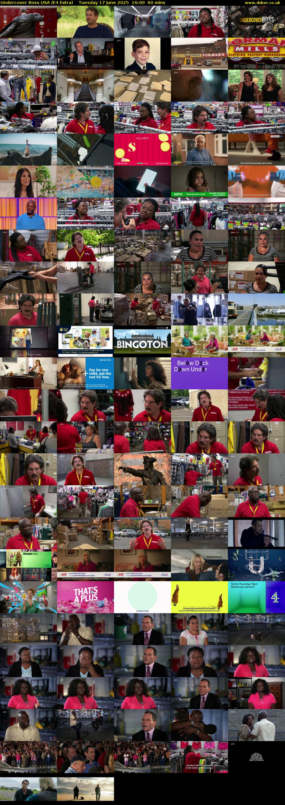 Undercover Boss USA (E4 Extra) Tuesday 17 June 2025 16:00 - 17:00