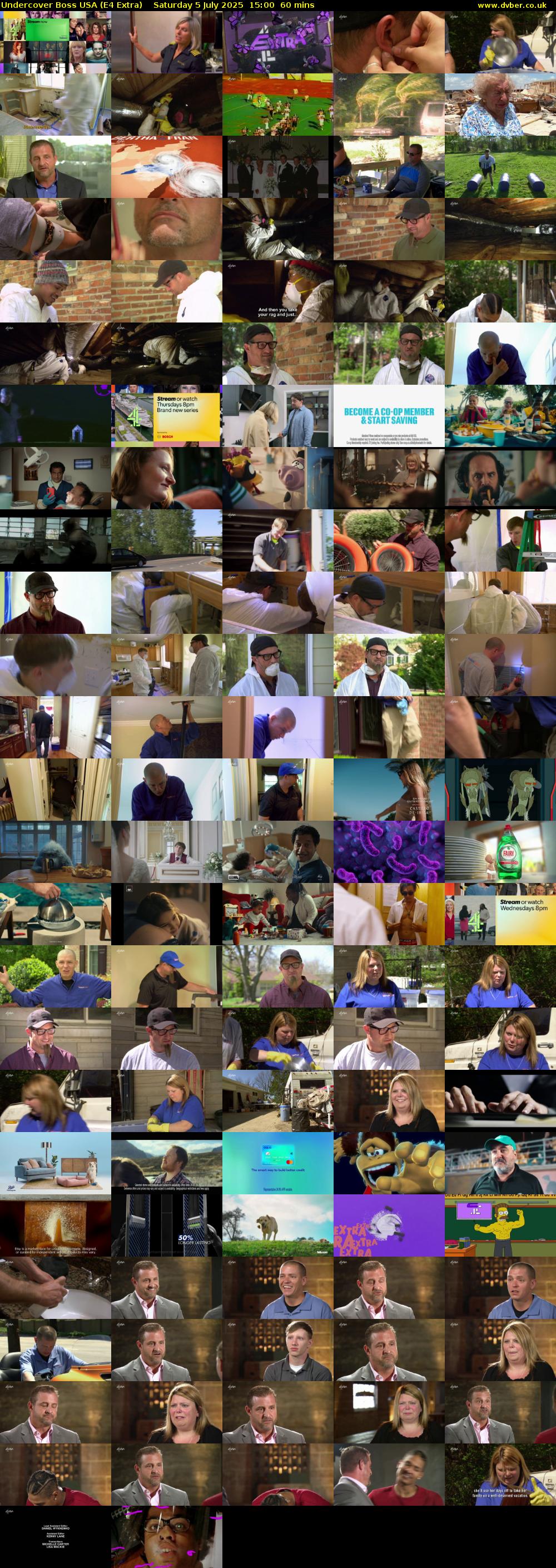 Undercover Boss USA (E4 Extra) Saturday 5 July 2025 15:00 - 16:00
