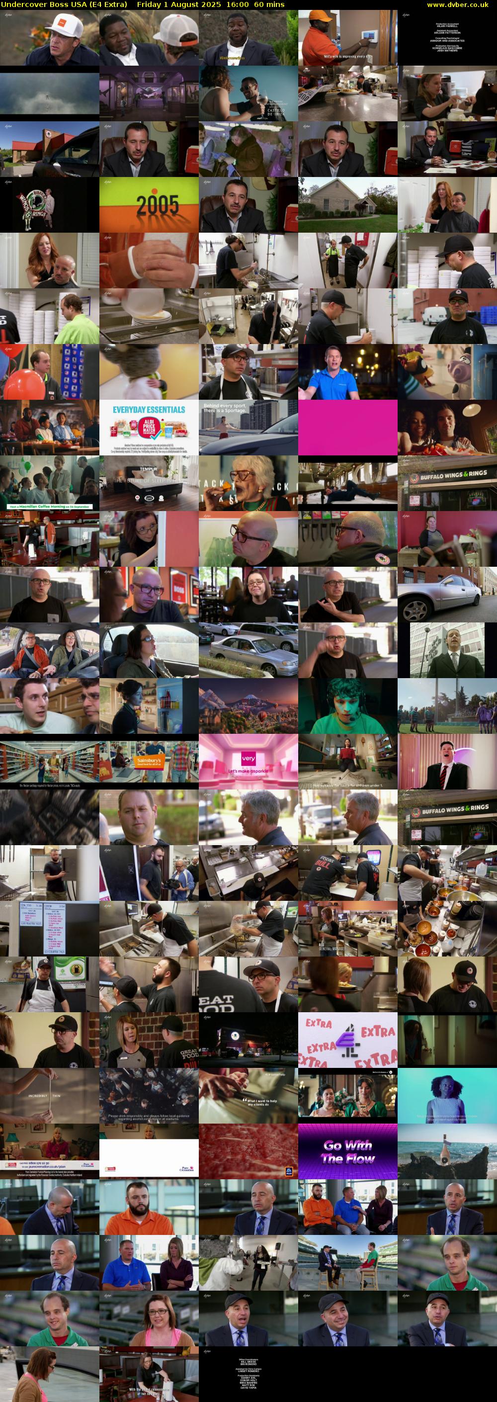 Undercover Boss USA (E4 Extra) Friday 1 August 2025 16:00 - 17:00