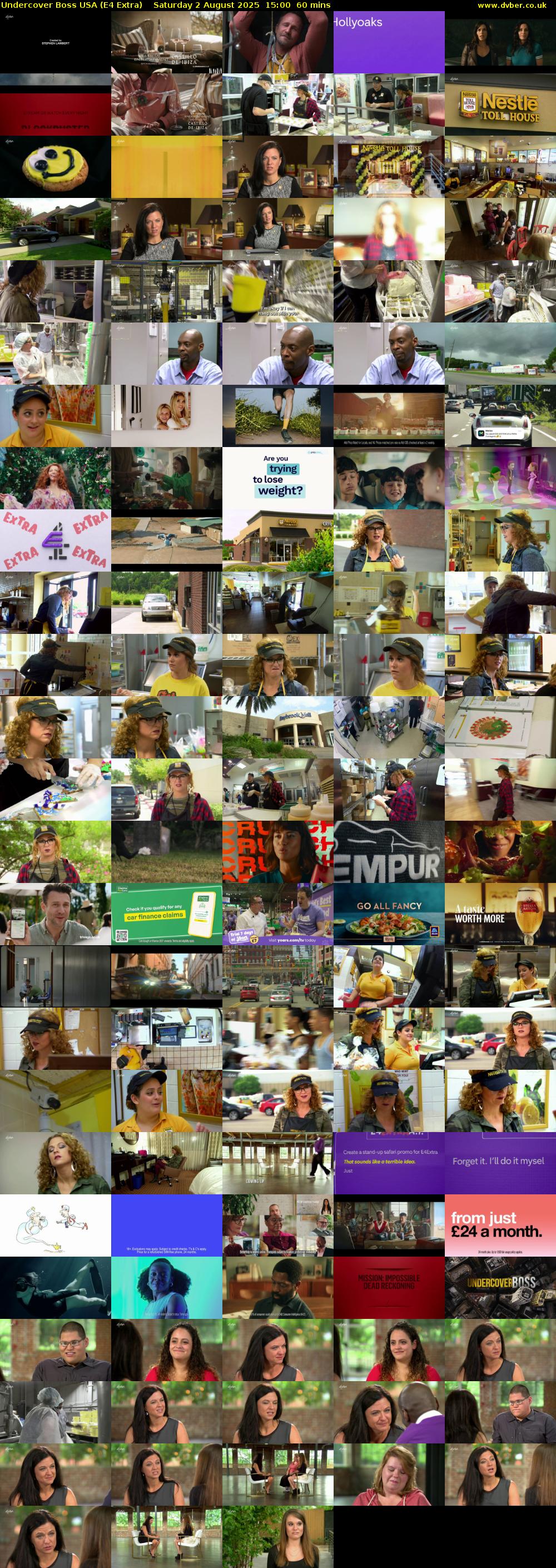 Undercover Boss USA (E4 Extra) Saturday 2 August 2025 15:00 - 16:00